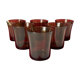Lot of 6 smoked glasses duralex vintage 70s - retro - kitchen