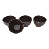 Set of 4 ceramic bowls / ramekins signed Turgis