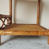 Furniture shelf vintage rattan and bamboo