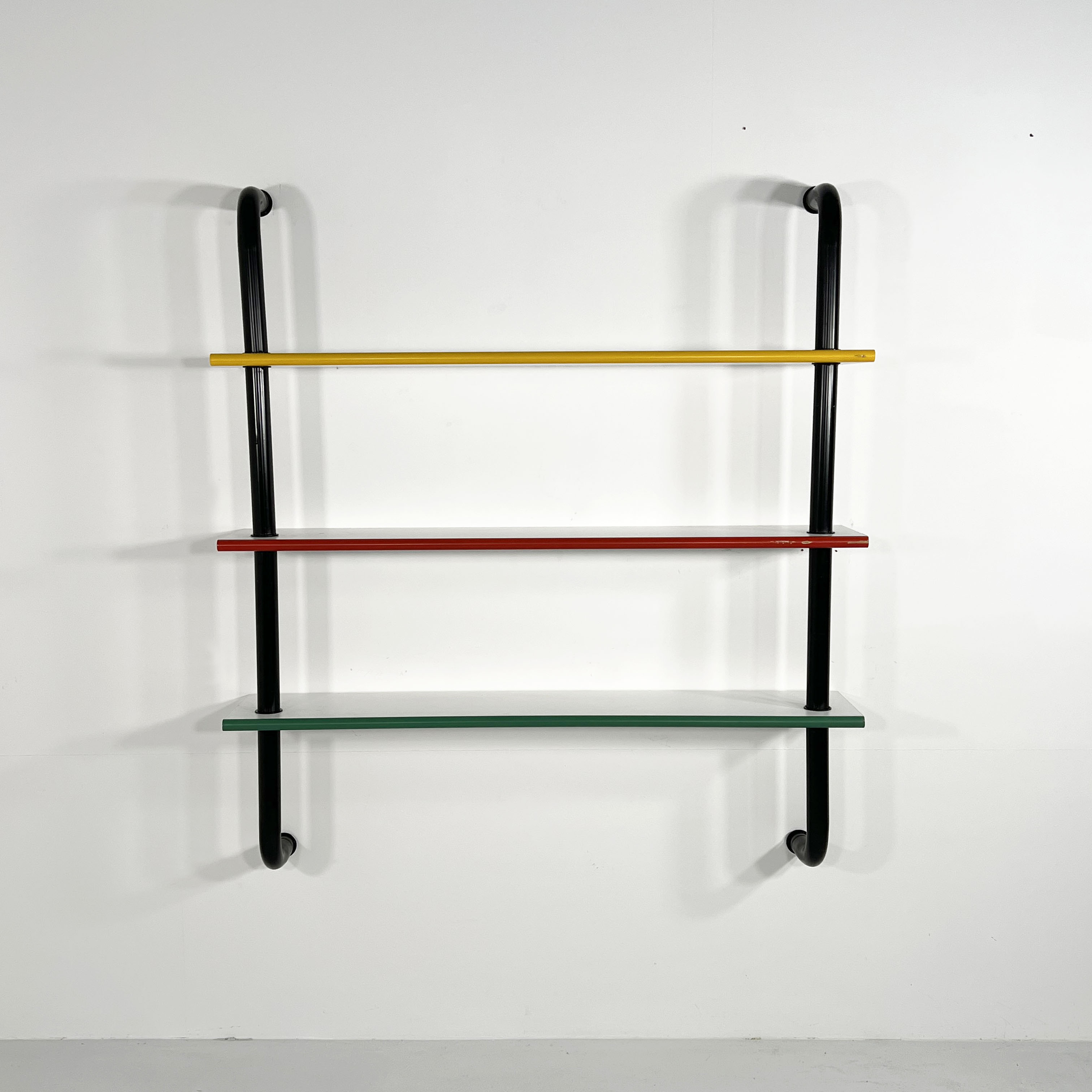 Multicolored tubular wall shelf, 1980