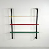 Multicolored tubular wall shelf, 1980