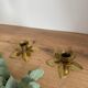 Bougeoirs en fleurs laiton