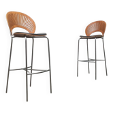 Ensemble de tabourets de bar danois Trinidad par Nanna Ditzel pour Fredericia, années 1990