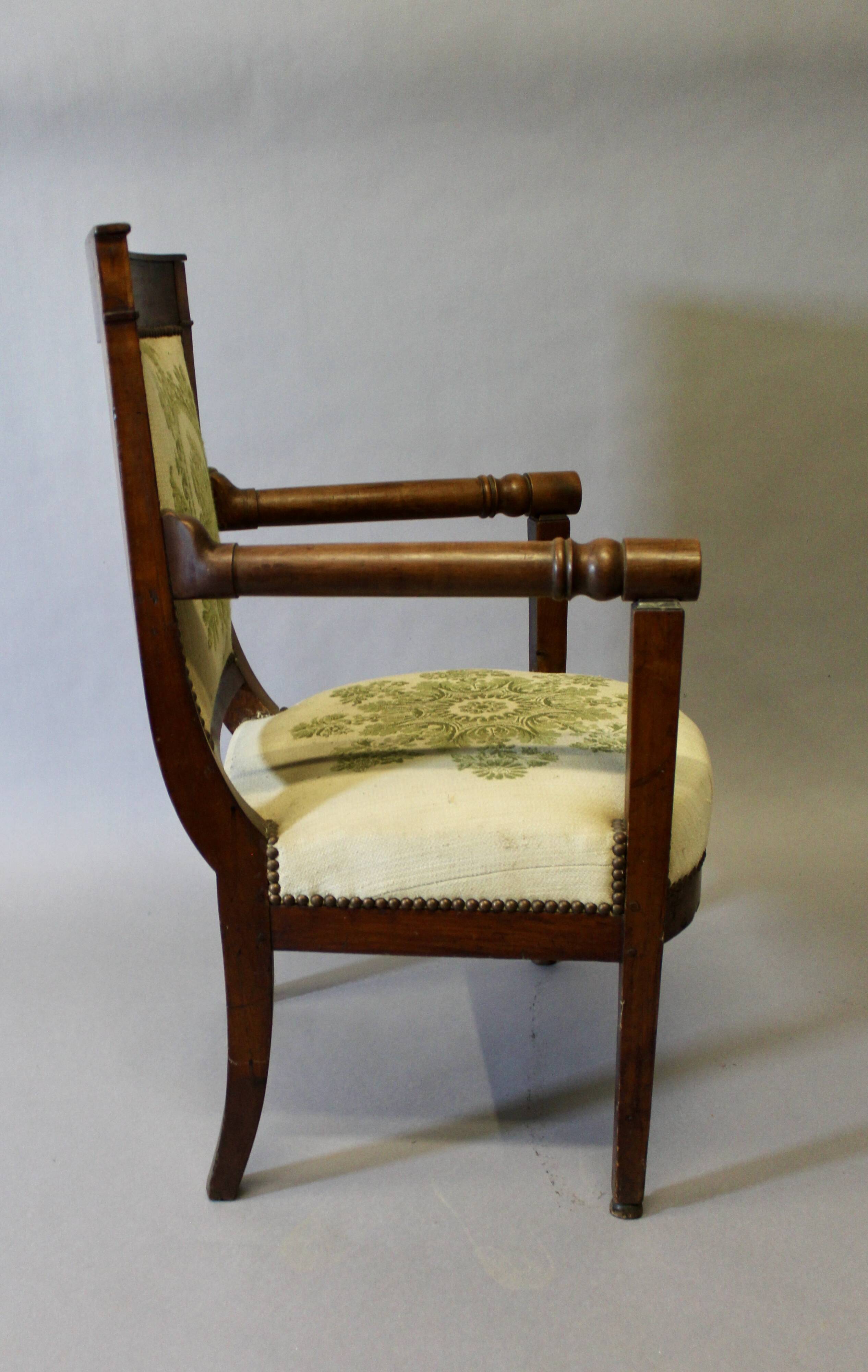 Directoire period armchair, original upholstery