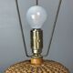 Midcentury rattan wicker mushroom table lamp, 1950s