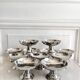 10 vintage stainless steel cups