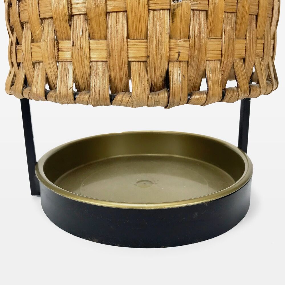 Braided bamboo umbrella holder