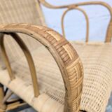 Large rattan armchair