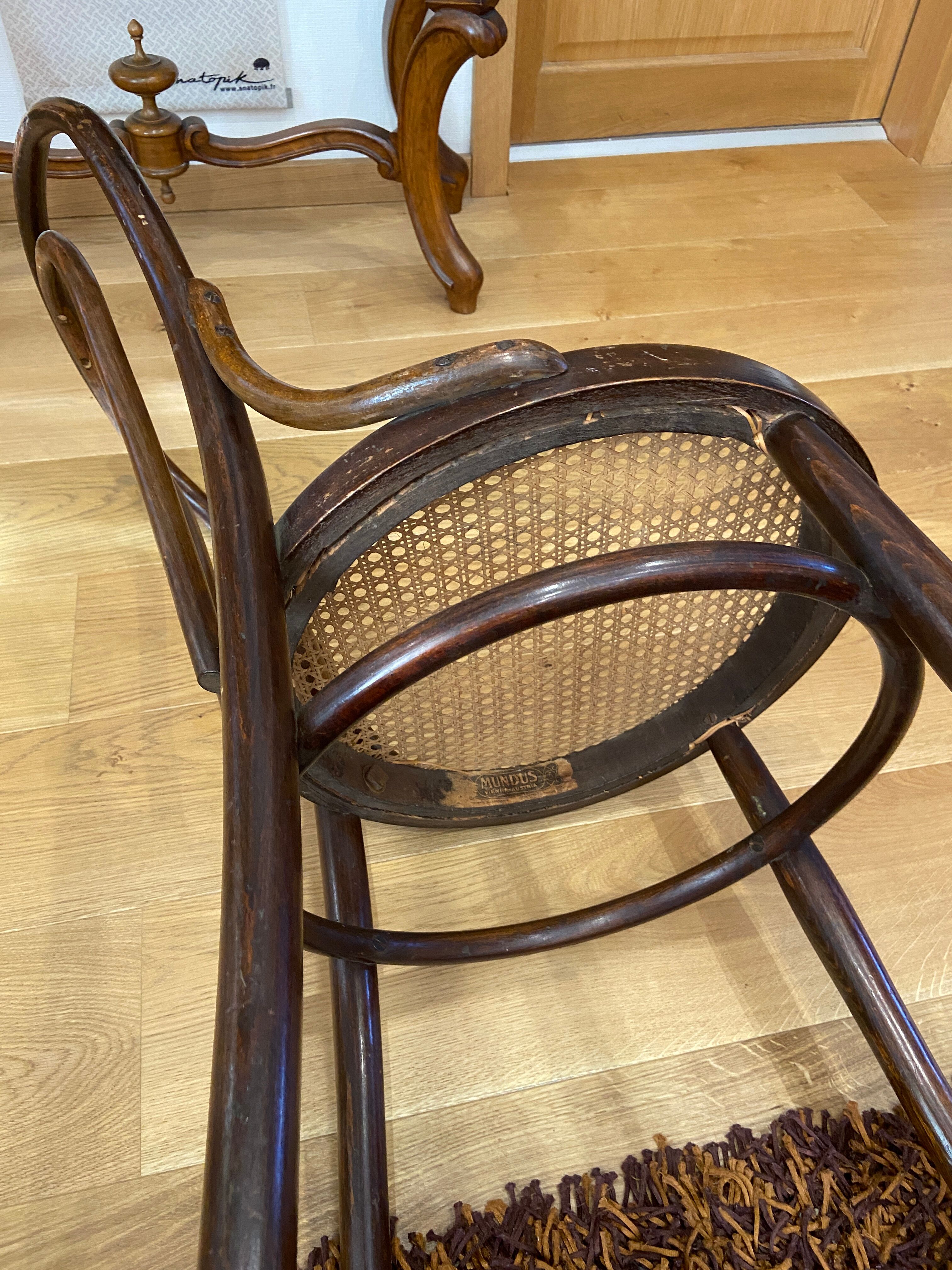 Mundus 1900 curved wooden chair Mundus