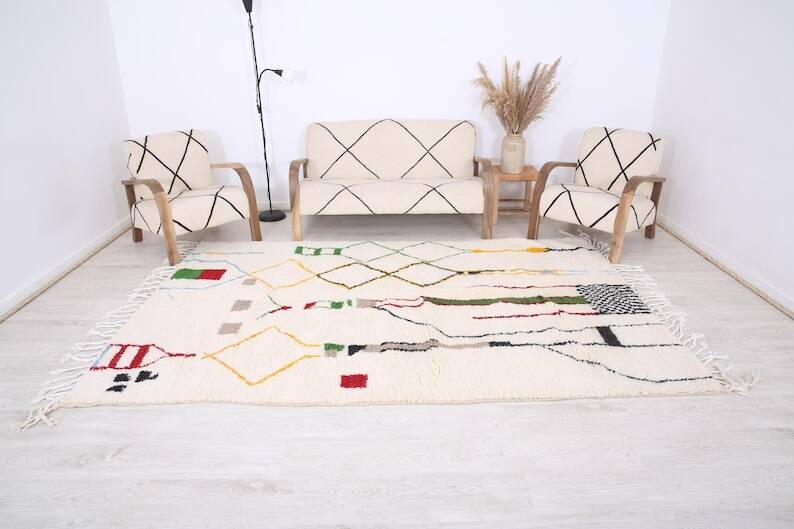Traditional handmade Berber carpet 250cmx150cm
