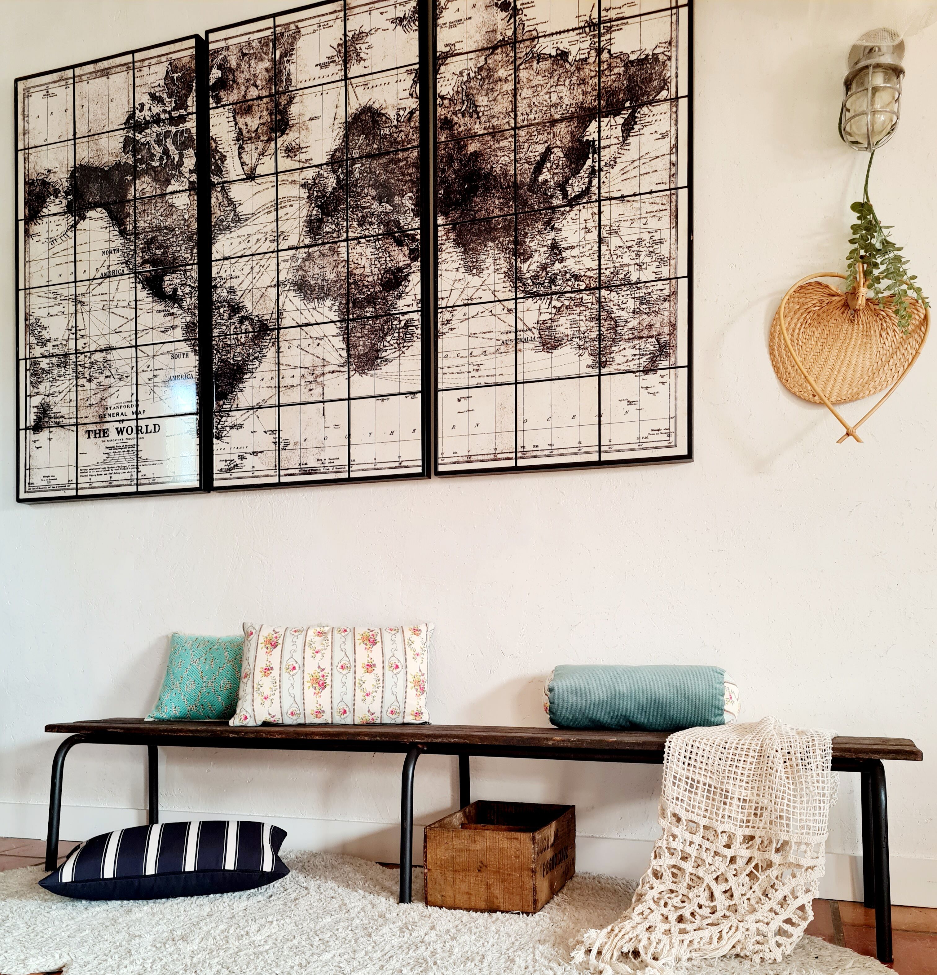 Old school bench metal and wood