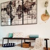 Old school bench metal and wood