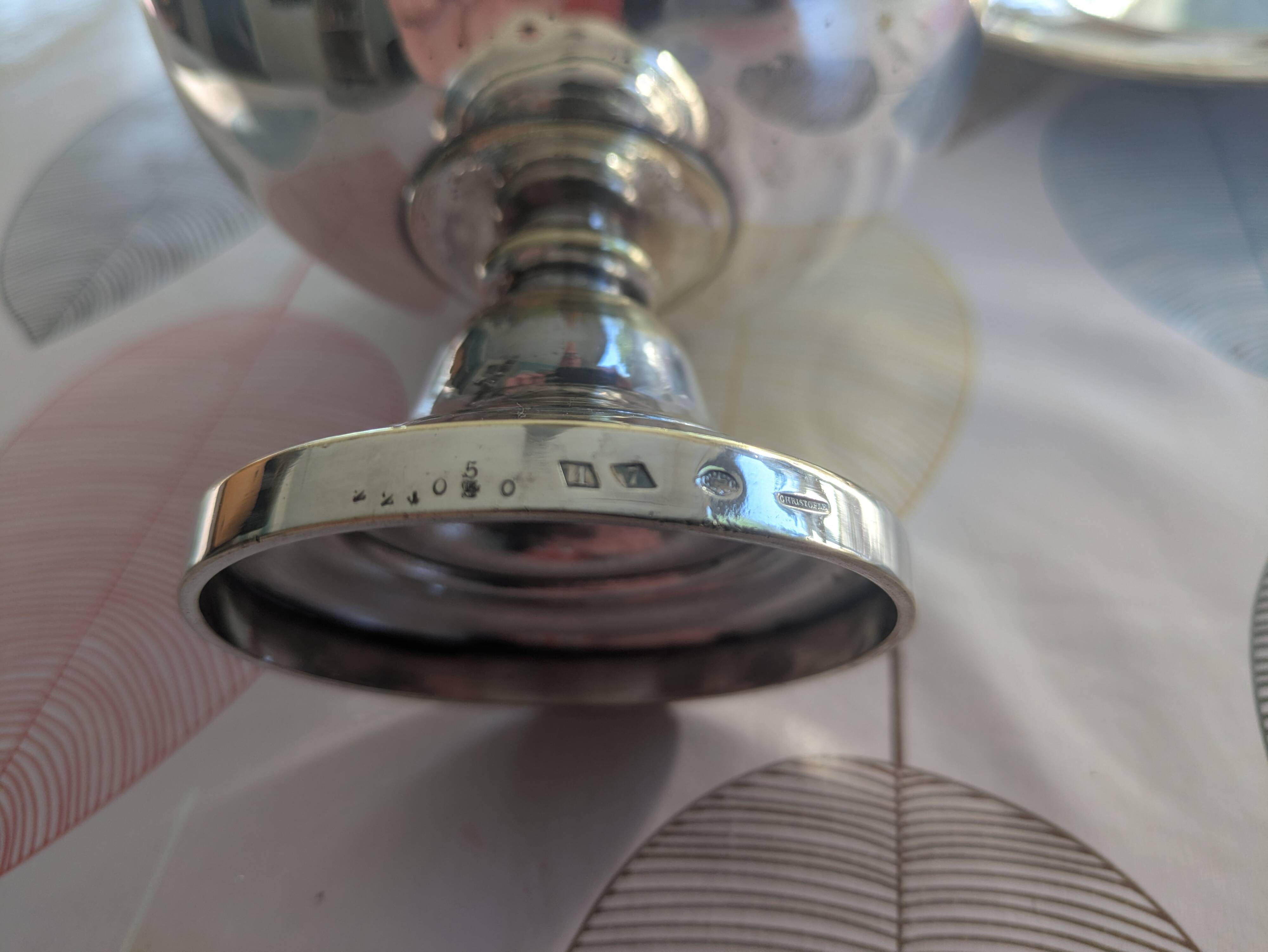Christofle, silver-plated bowl and stand, numbered from the 19th century