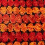 Large Vintage Scandinavian Space Age Wool Rug Circa 1970