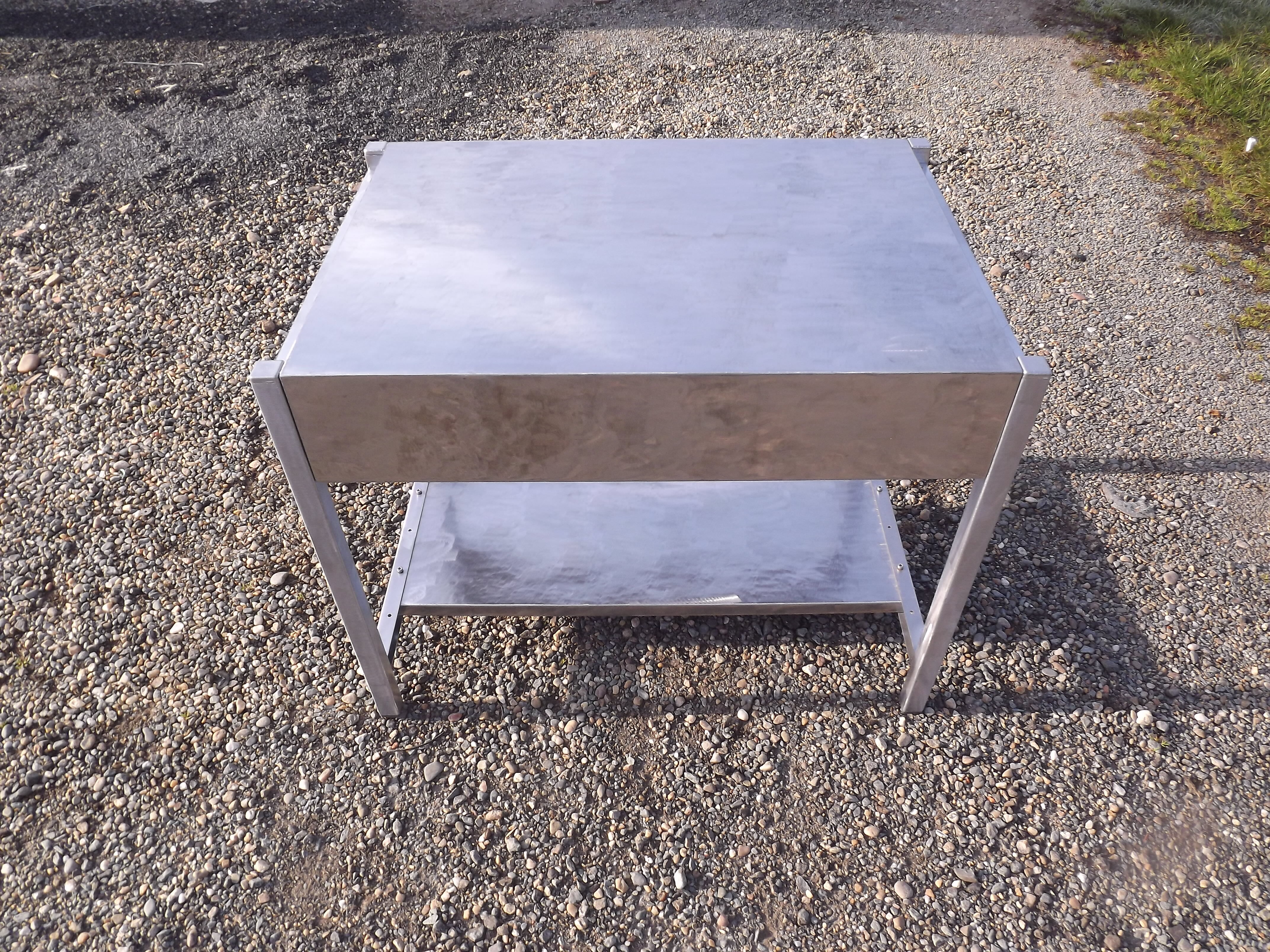 Industrial iron side table