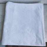 White damask cotton tablecloth