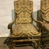 Paire des fauteuils style louis XIII
