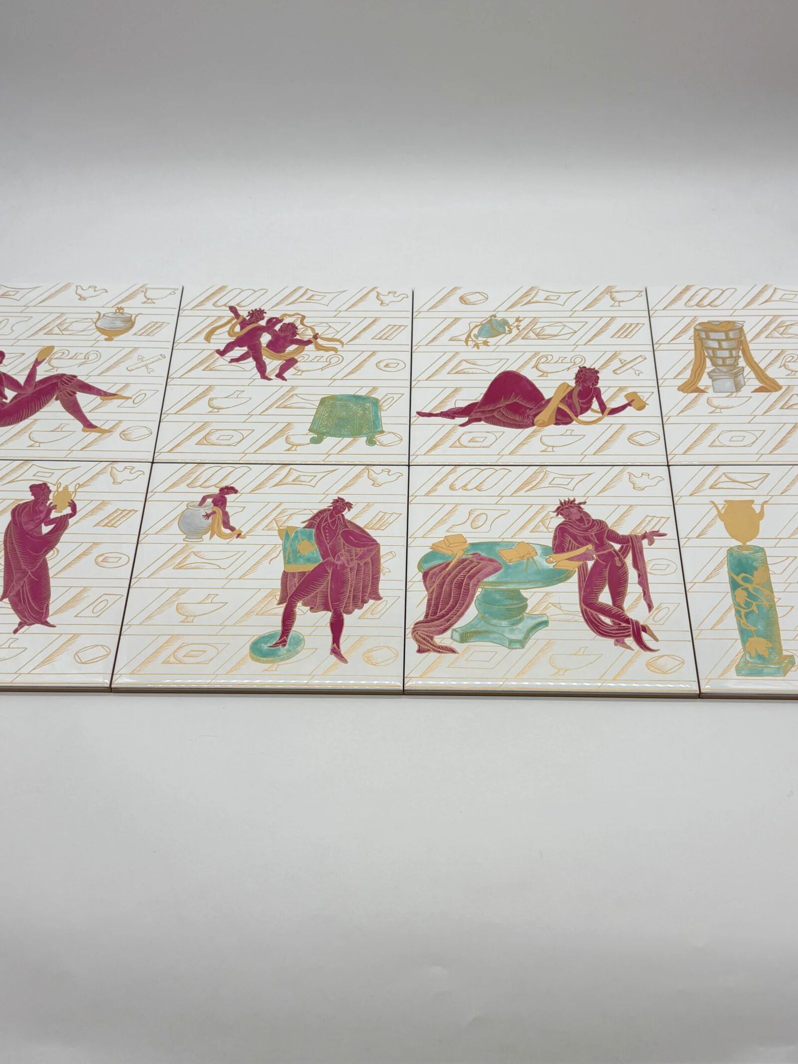 Gio Ponti ceramics — "The Classical Conversation", 1980s