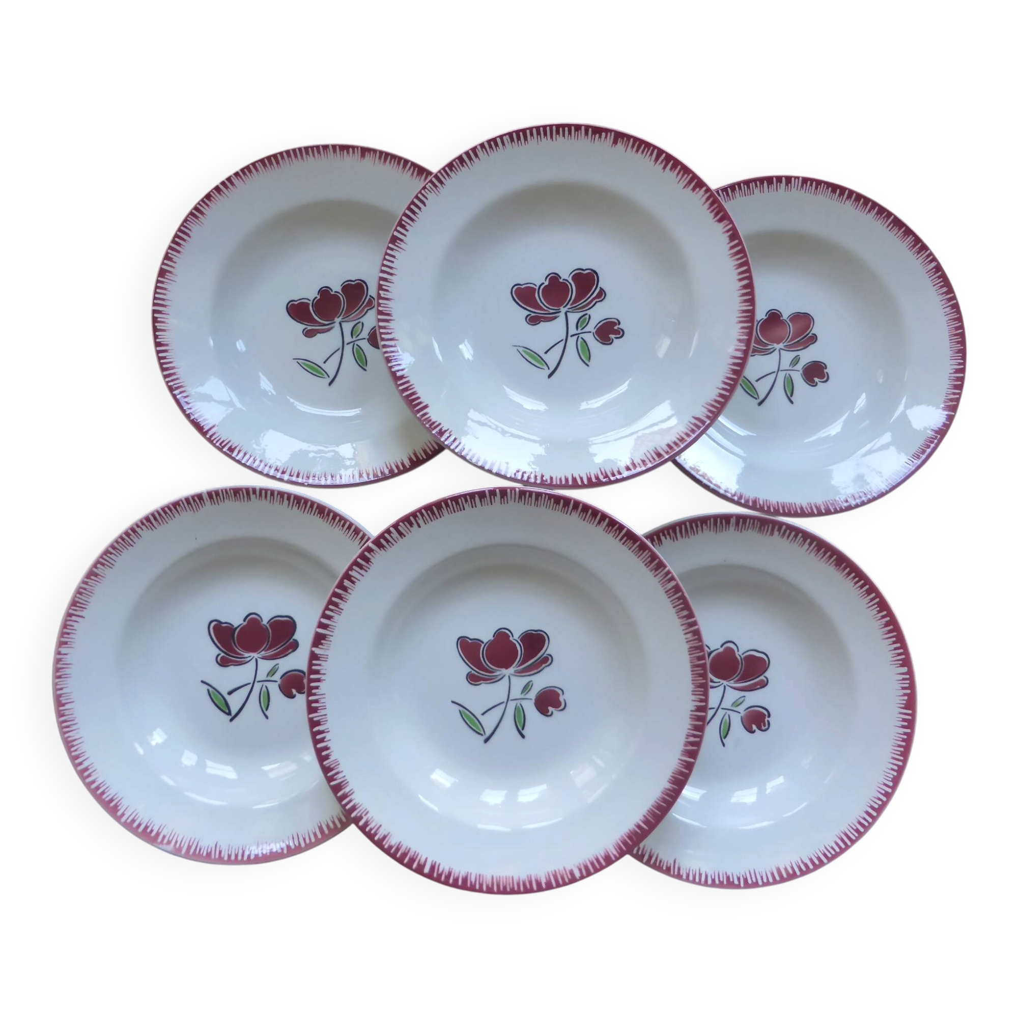 6 deep plates Badonviller 200851