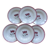 6 assiettes creuses Badonviller 200851