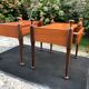 Duo of vintage Scandinavian teak bedside tables with 1 drawer.