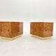Paire de tables de chevet  loupe d’orme 1970