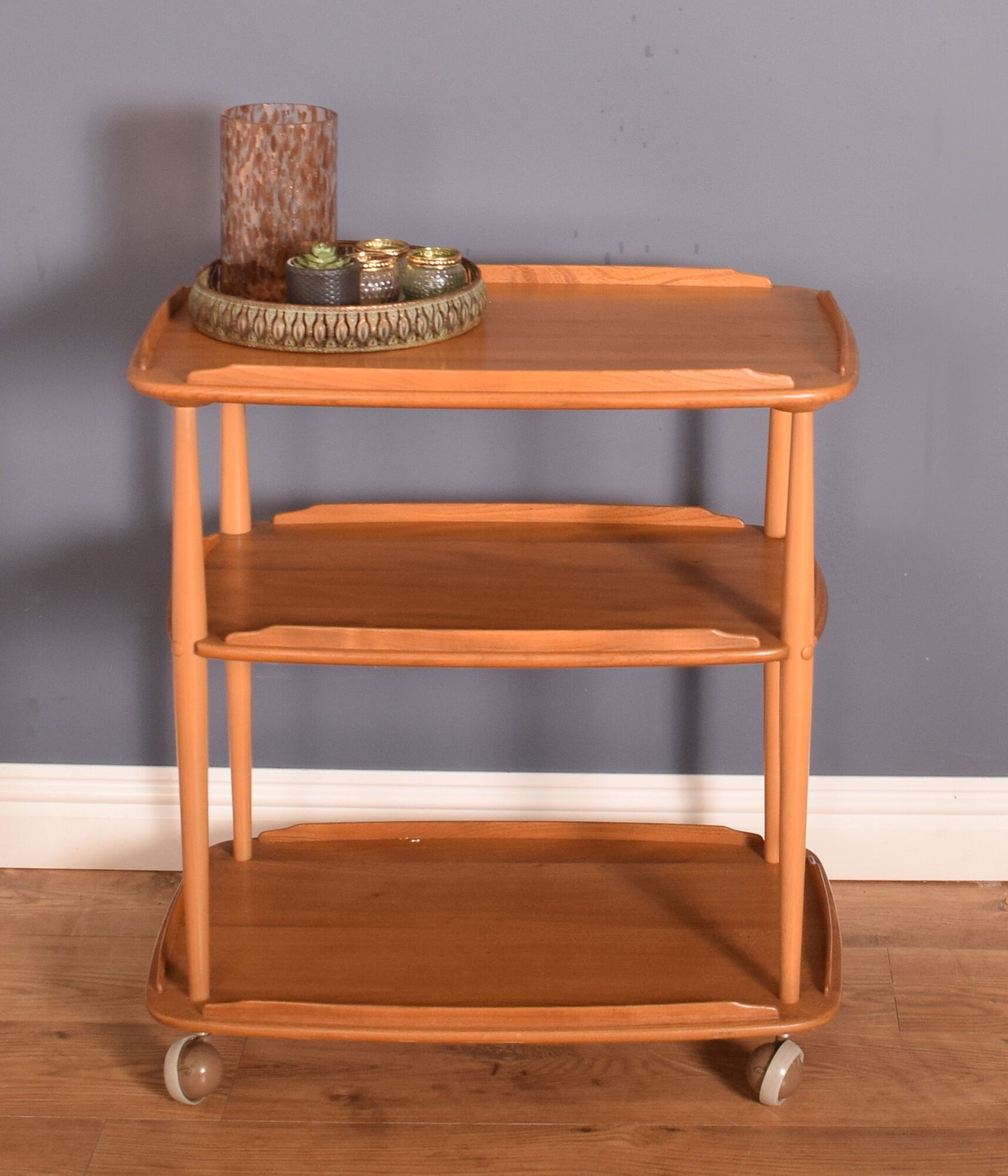 Ercol Elm Model 458 Drinks Trolley