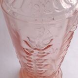 Large pink glass vase-1950 1960