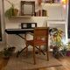 Handmade carpet in natural fiber of knitted palm leaf