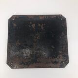 Ancienne plaque émaillée "Cabine téléphonique" bombée