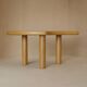 Vintage solid oak modular petal coffee tables circa 1980