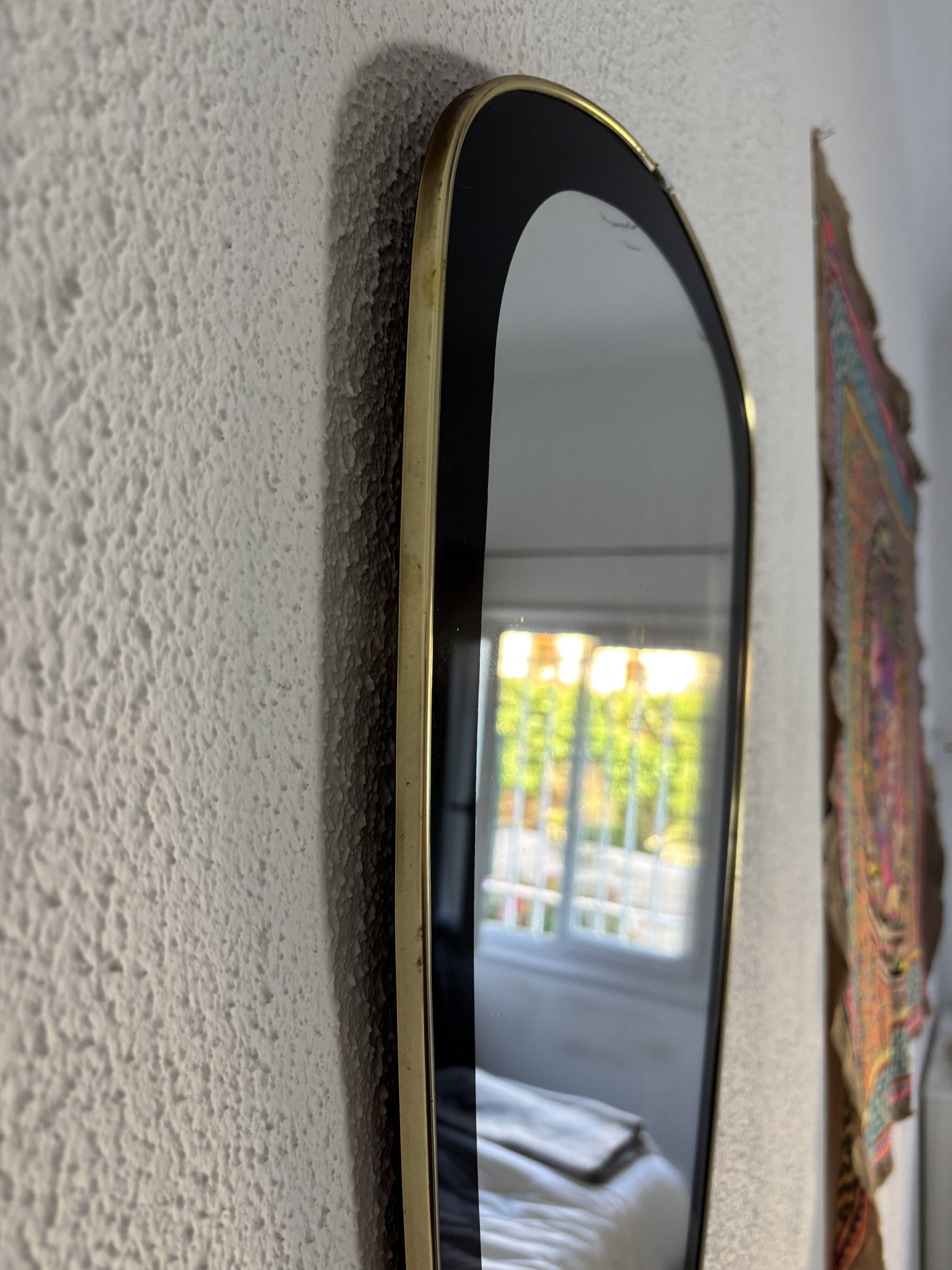 Vintage 1960 asymmetrical mirror - 69 x 35 cm