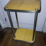 Meuble d’appoint en inox et formica