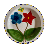 Set of 6 plates De Simone in glazed earth 1970 Italian work