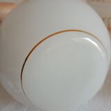 Suite Carafe, Carafon and Pot Opaline with gilded decorations XIX th