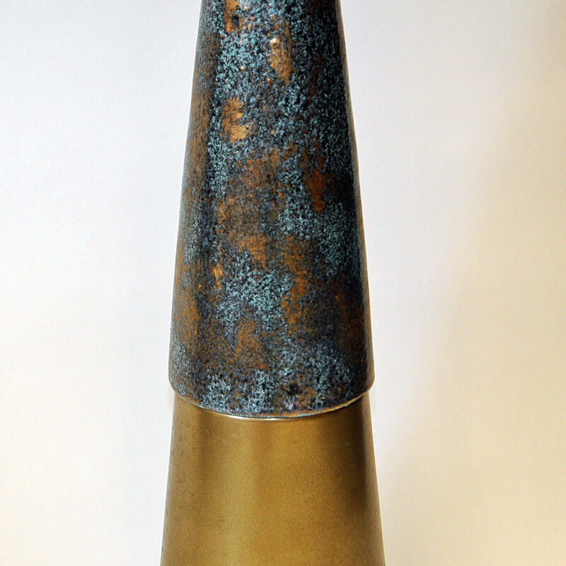 Coneshaped Italian metal and brass floorlamp 1960s