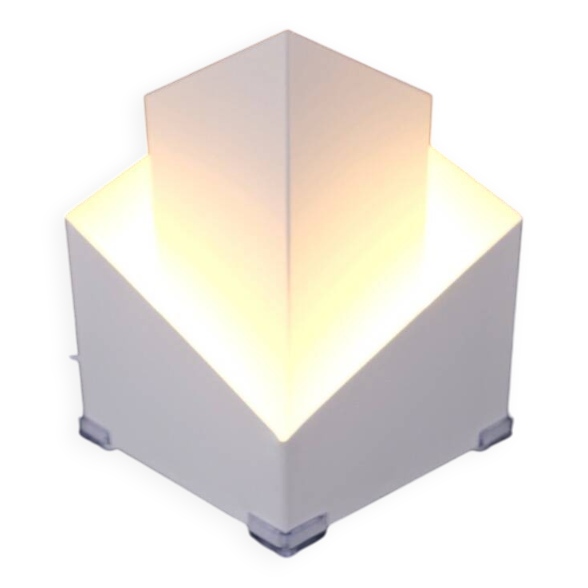 Modernist metal lamp by SCE, France 1950