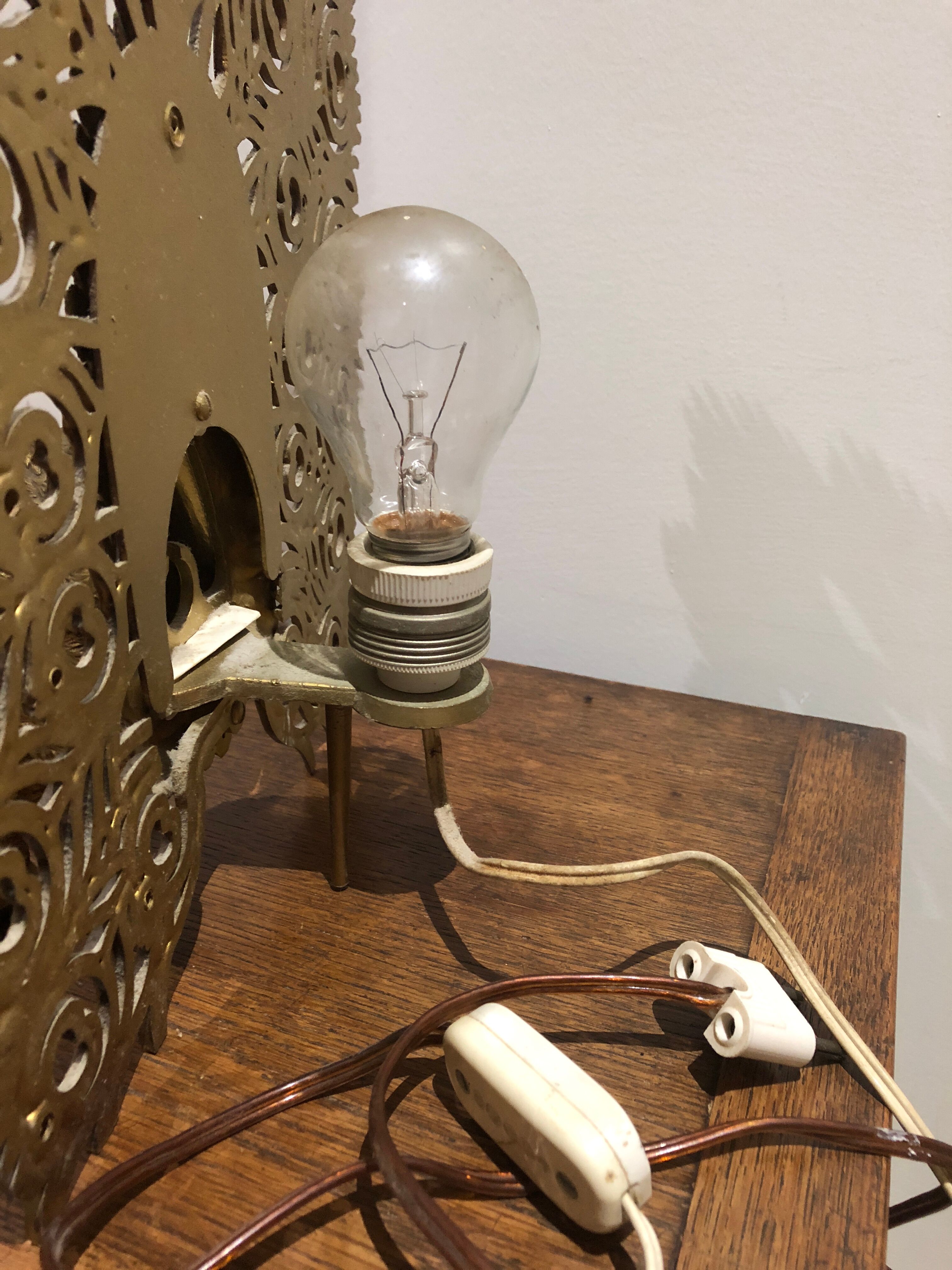 Table lamp in the shape of Peacock