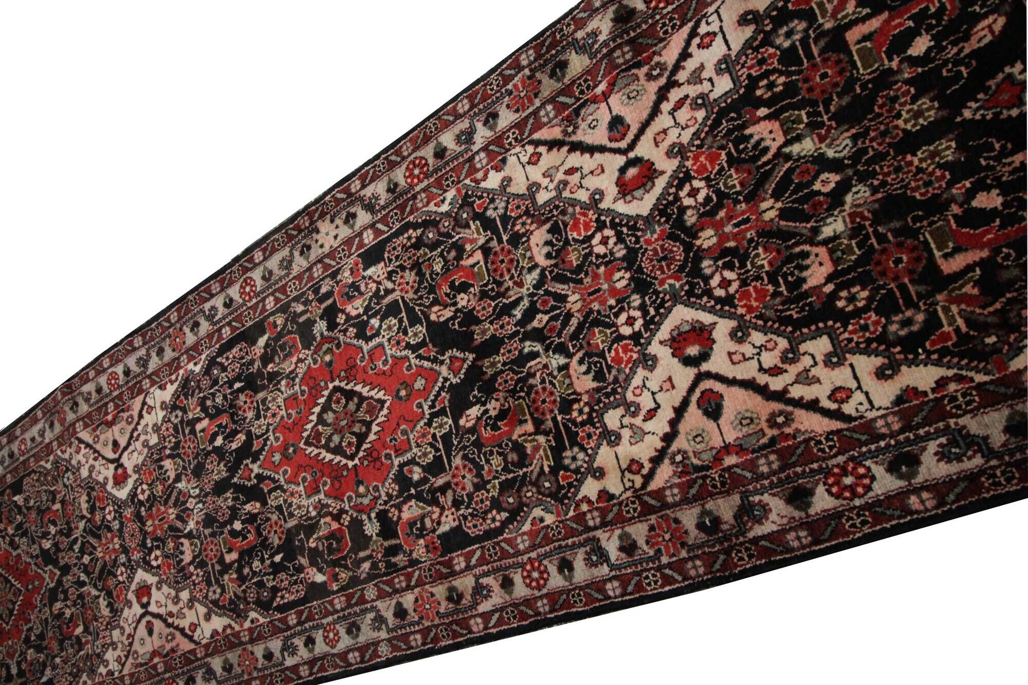 Handmade Oriental Wool Runner, Long Stair Runner Rustic Medallion Carpet