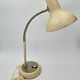 60's beige industrial gooseneck lamp