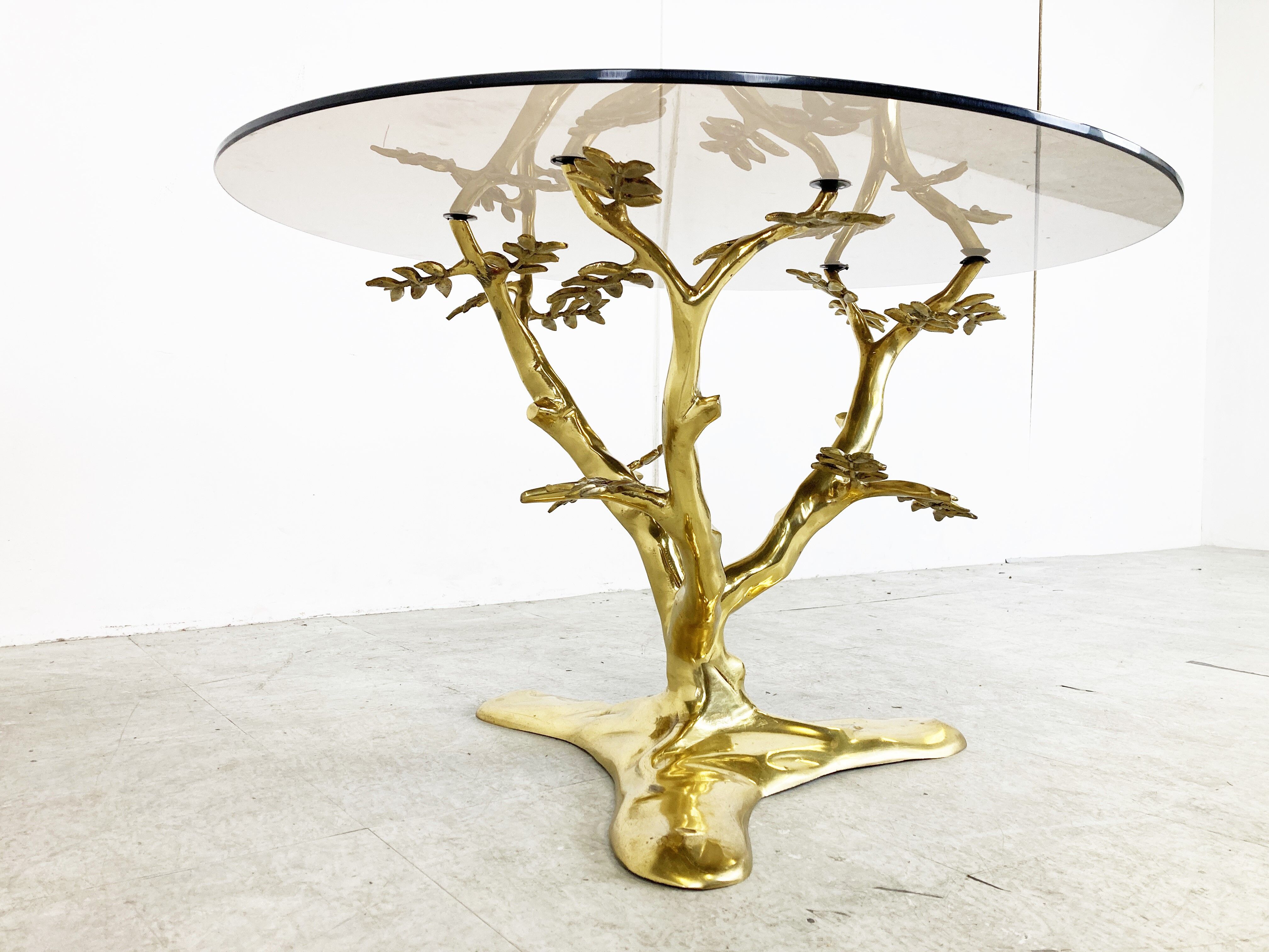 Vintage brass coffee table, 1970s