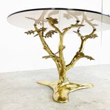 Table basse vintage en laiton, années 1970