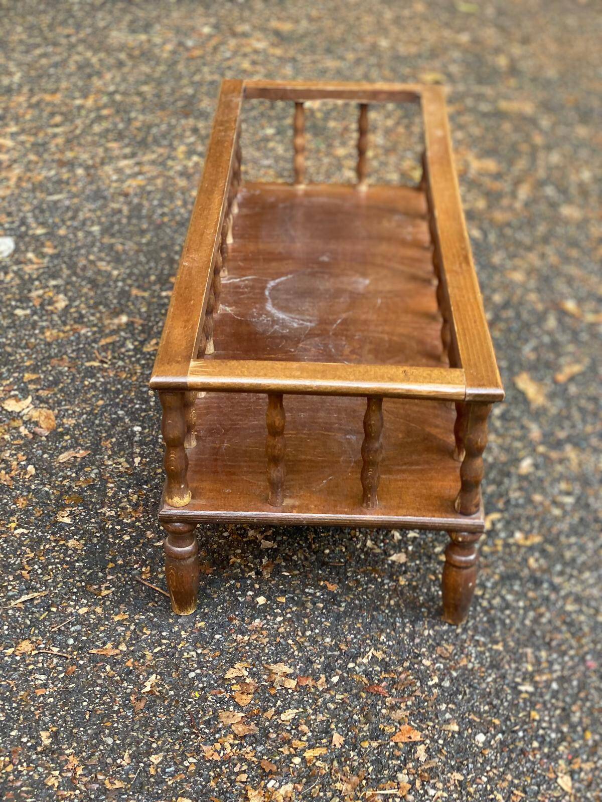 1970s carved solid wood planter
