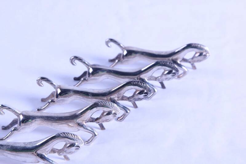 Set of 6 vintage horse knife rests