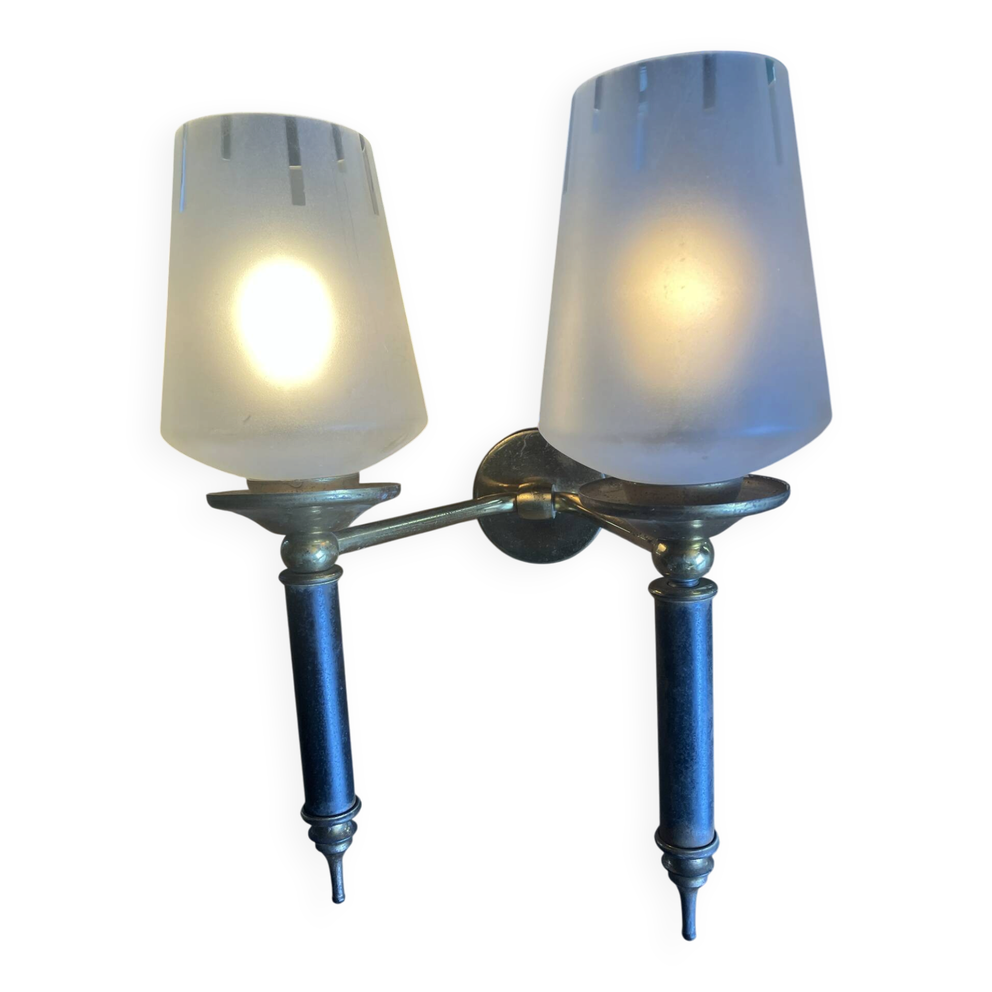 Applique chic en verre sablé