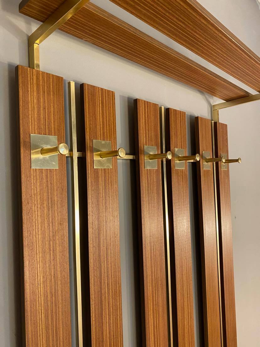 Wall hanger for clothes vintage teak 60