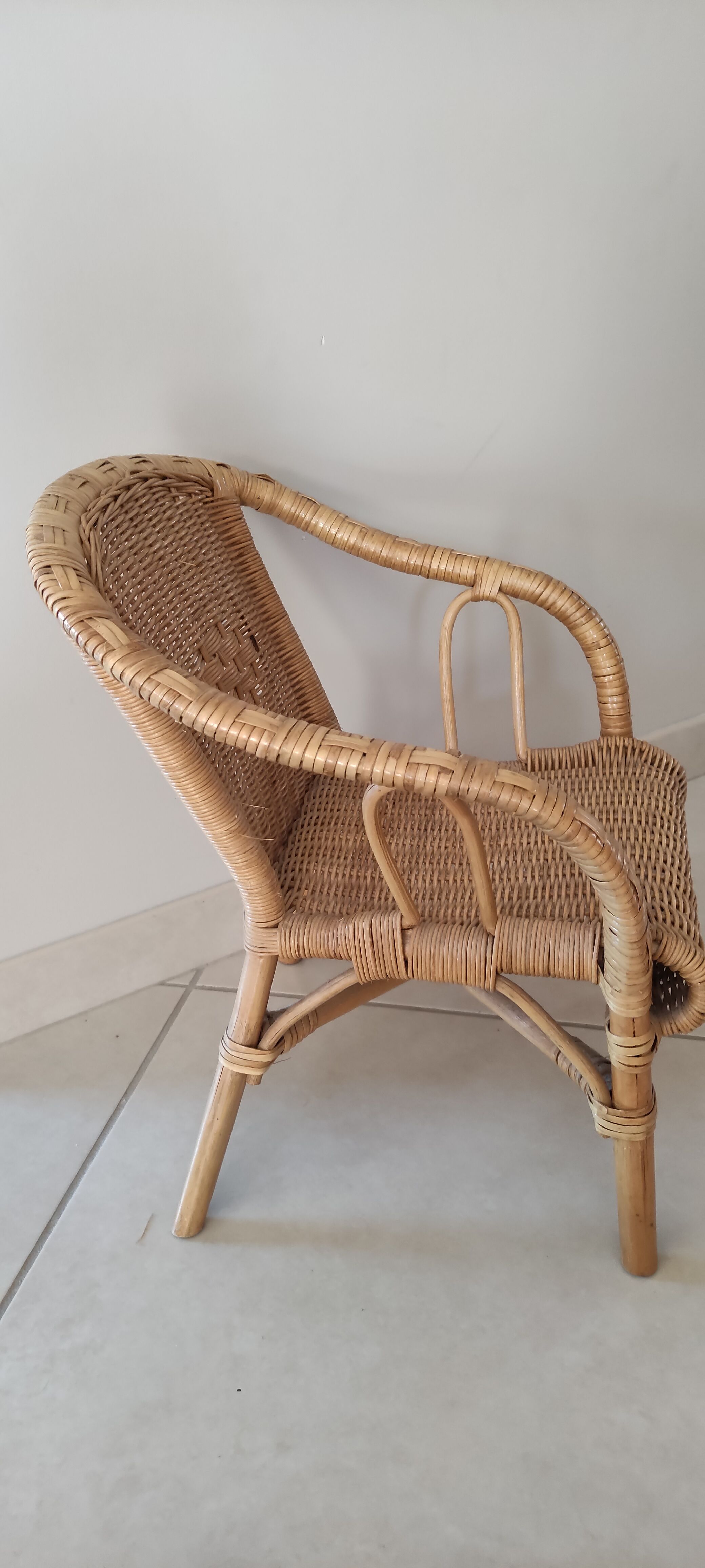 Vintage wicker and rattan chair