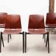 Chaise Galvanitas S22 acajou et pied marron