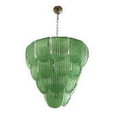 Elegant Contemporary Diamanted Petals Murano Glass Chandelier by Simoeng