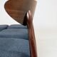 Chaises de salle à manger bouclé bleu marine lot de 6